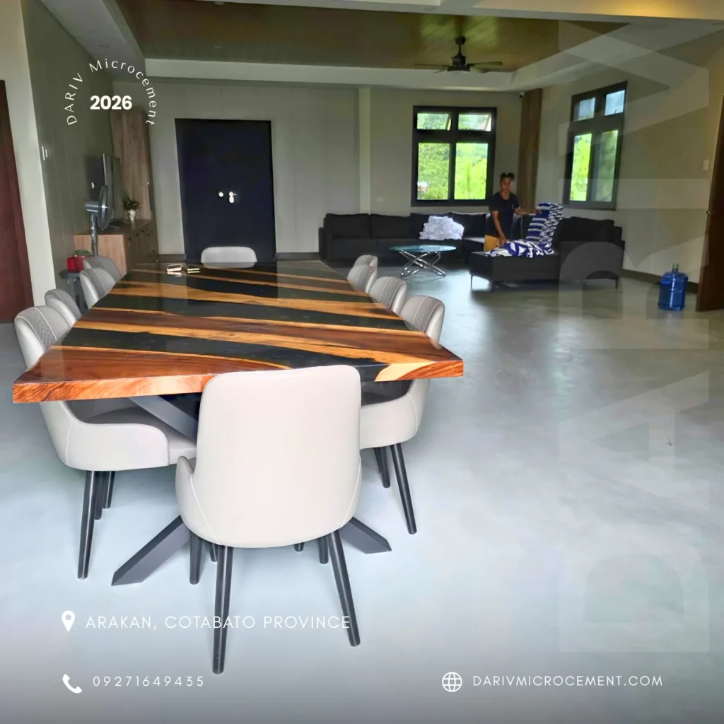 microcement flooring for a rest house in Mindanao