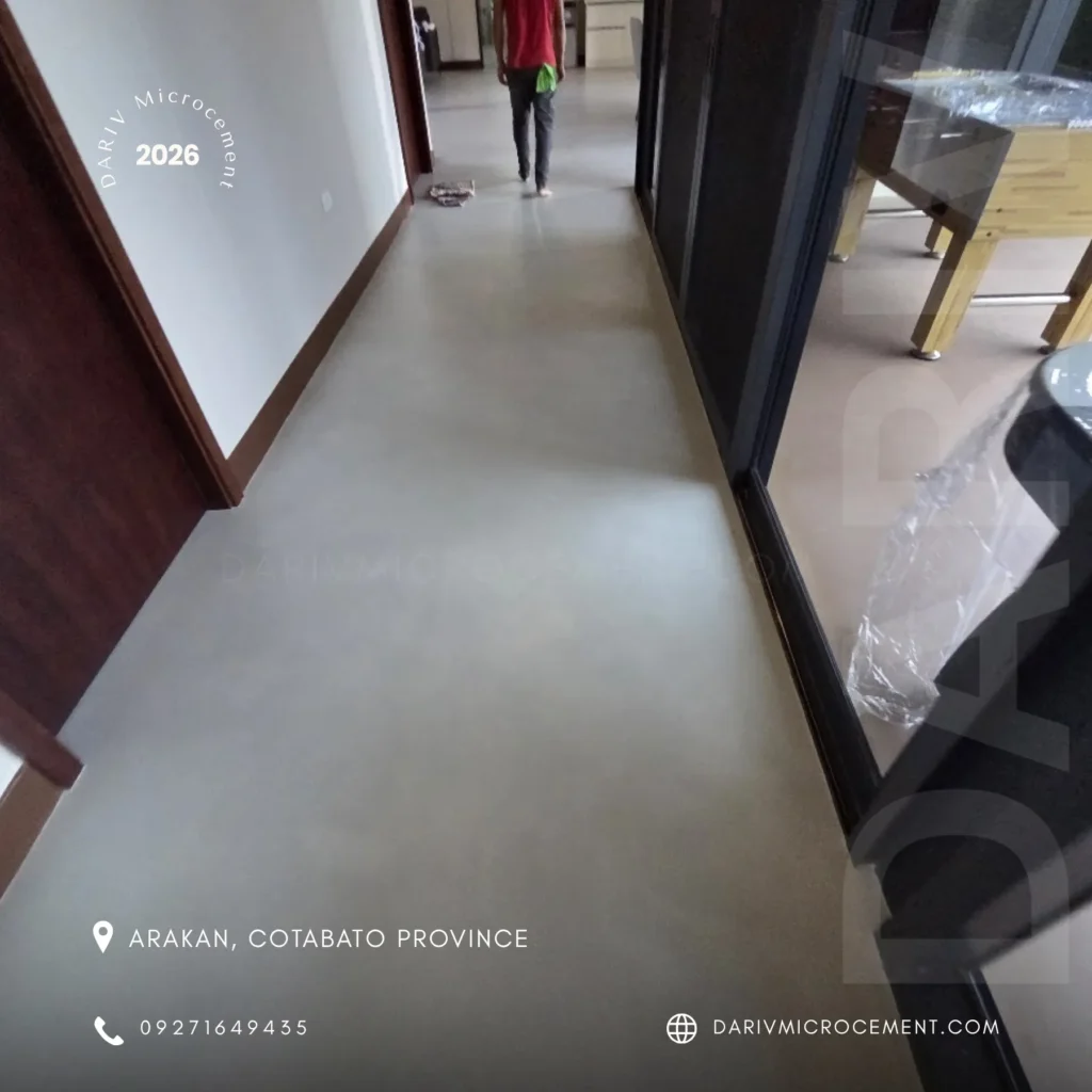 Microcement flooring for a rest house in Cotabato province.