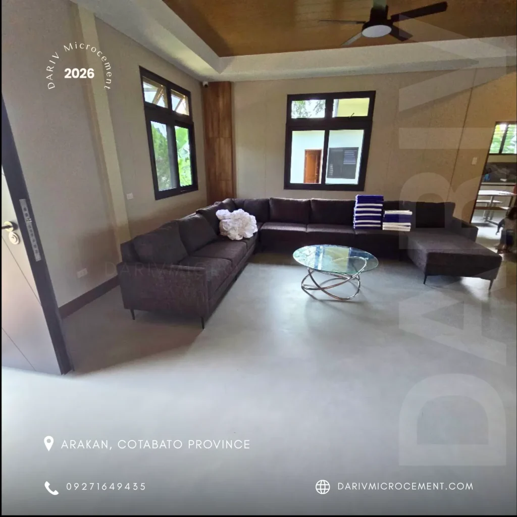 microcement flooring for a rest house in Mindanao
