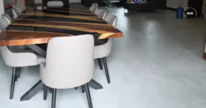 Microcement flooring for a rest house in Cotabato province.